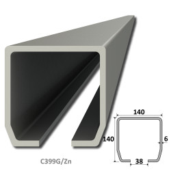 C profil GRANDE (140x140x6mm), dĺžka 2m C profil GRANDE (140x140x6mm), dĺžka 2m